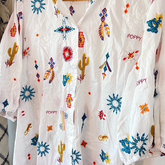Johnny Was Louanne Embroidered Top - Picture 3 of 4
